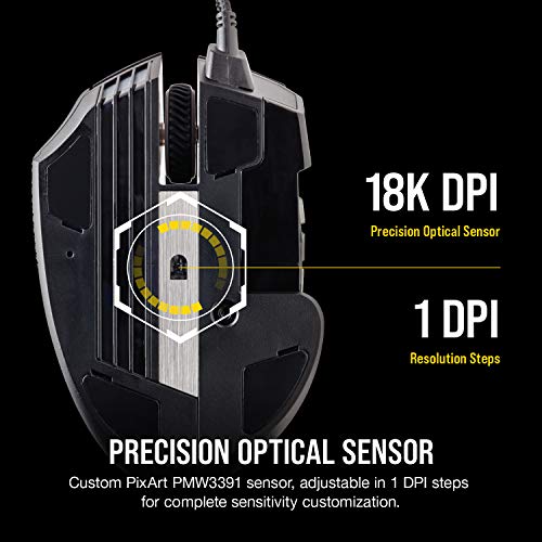 Corsair SCIMITAR RGB ELITE Gaming Mouse - 18,000 DPI - MMO/MOBA