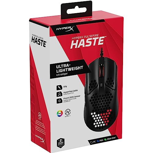 HyperX Pulsefire Haste Gaming Mouse - Ultra-Lightweight Hex设计 RGB
