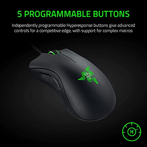 Razer DeathAdder Essential Gaming Mouse: 6400 DPI - 5 Buttons - Black