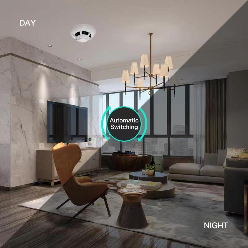 AI Smoke Detector Camera for Home Security Outdoors