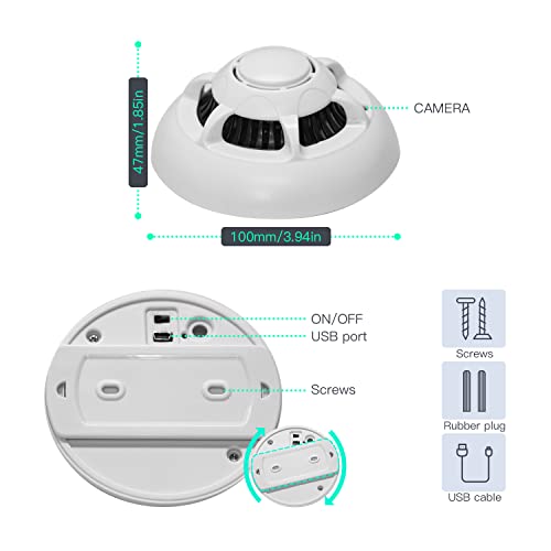 AI Smoke Detector Camera for Home Security Outdoors