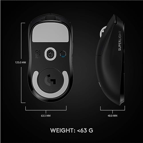 Logitech G PRO X SUPERLIGHT Wireless Gaming Mouse - Black