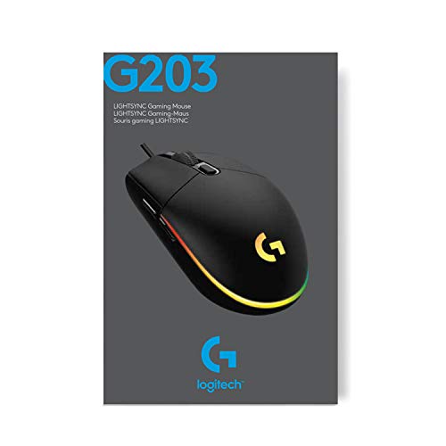 Logitech G203 Gaming Mouse: Rainbow RGB, 6 Buttons