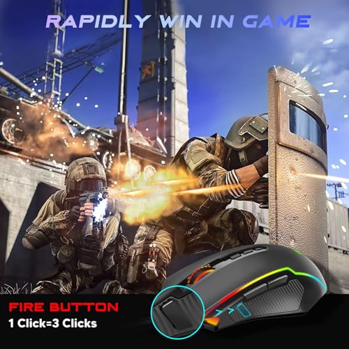 Redragon Wired Gaming Mouse with RGB Backlit and Macros