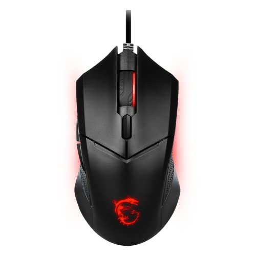 MSI Clutch GM08 Gaming Mouse, 4200 DPI, Red LED