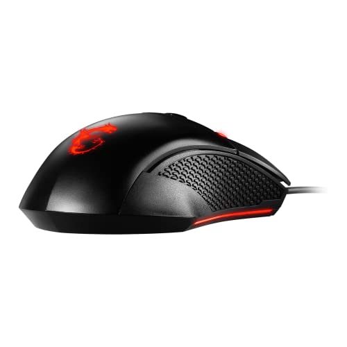 MSI Clutch GM08 Gaming Mouse, 4200 DPI, Red LED