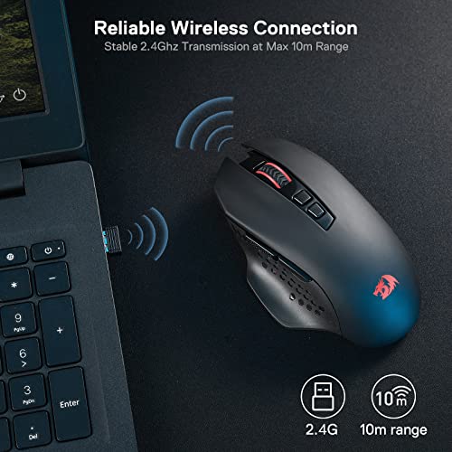Redragon M656 Gainer Wireless Gaming Mouse, 4000 DPI