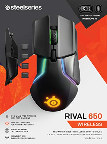 SteelSeries Rival 650 Wireless Gaming Mouse - Advanced Features