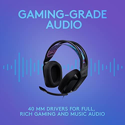 Logitech G335 Wired Gaming Headset with Flip-to-Mute Mic