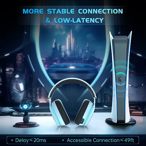 Wireless Gaming Headset for PC, PS4, PS5, Switch