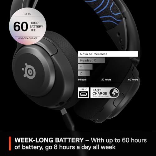 SteelSeries Arctis Nova 5P Wireless Gaming Headset with 100+ Audio Presets