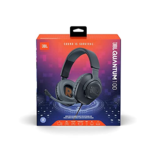 JBL Quantum 100 Over-Ear Gaming Headphones - Black