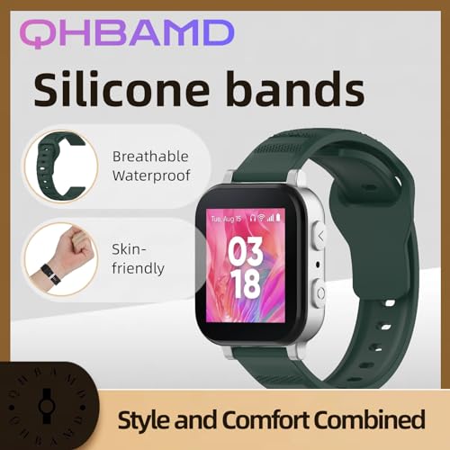Silicone Watch Bands Compatible with Kids Smartwatches 3-Pack