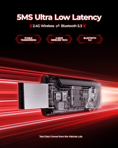 Wireless Gaming Headset with Surround Sound and Bluetooth