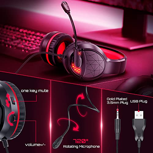 BENGOO Gaming Headset Headphones - Xbox, PS5, Switch