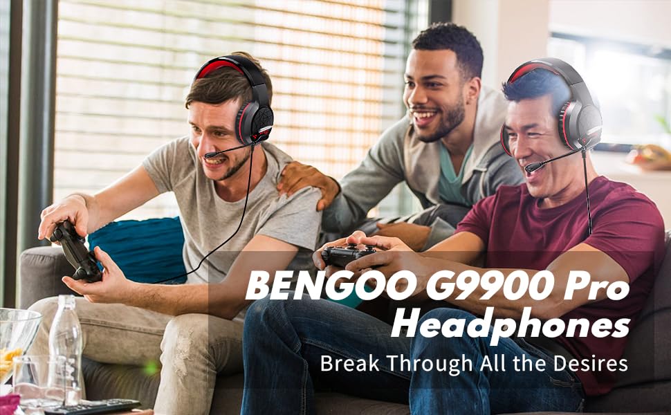 BENGOO Gaming Headset Headphones - Xbox, PS5, Switch