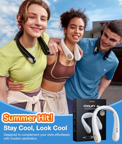 TORRAS Neck Air Conditioner Ultra-Light Portable Fan_Black