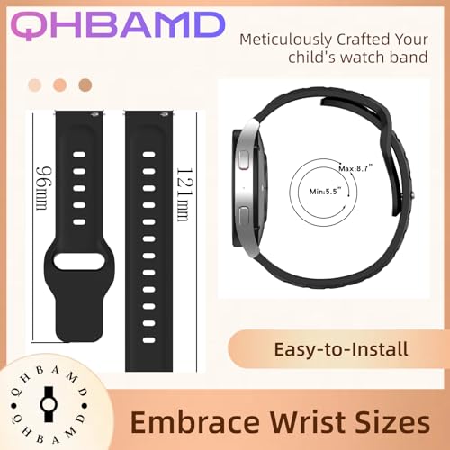 Silicone Watch Bands Compatible with Kids Smartwatches 3-Pack