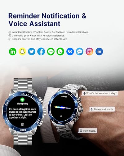Men's Answer/Make Call Smartwatch, AMOLED Screen, 100+ Sports Modes