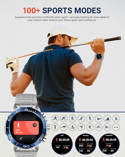 Men's Answer/Make Call Smartwatch, AMOLED Screen, 100+ Sports Modes