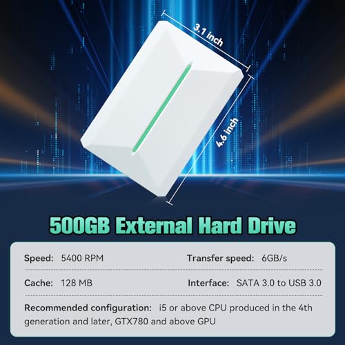 Portable 500GB Retro Game Console with 38291 Built-in Games