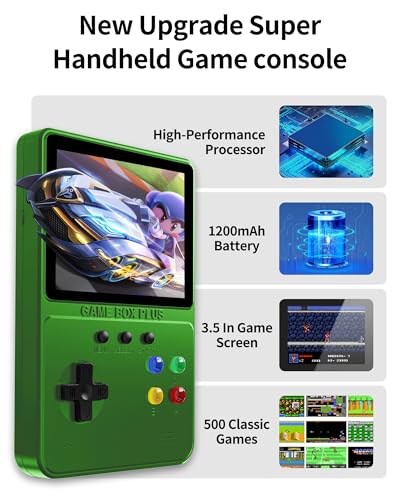 Retro Portable Handheld Game Console: 500 Classic Games