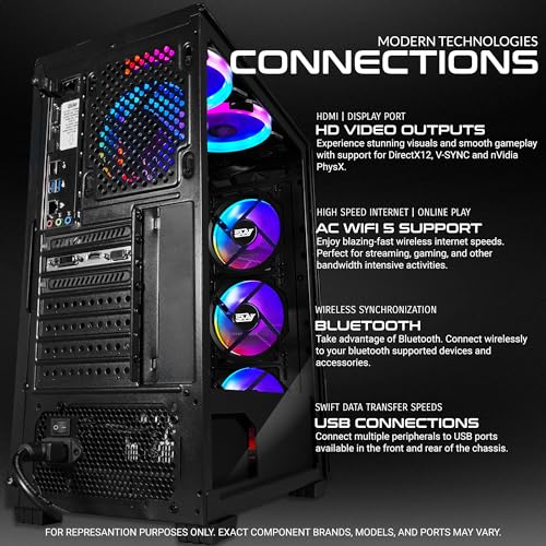 SAAV T105 Storm Gaming PC Tower - Intel Core i5 3.2GHz, 8GB RAM
