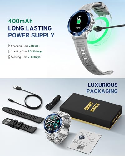 Men's Answer/Make Call Smartwatch, AMOLED Screen, 100+ Sports Modes