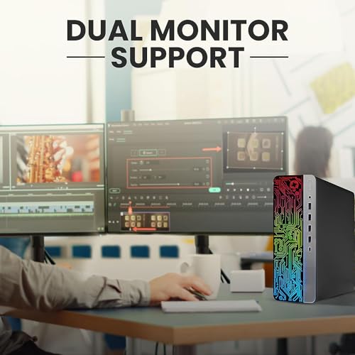 HP ProDesk Desktop RGB Computer PC - Quad-Core Intel i5-6th Gen