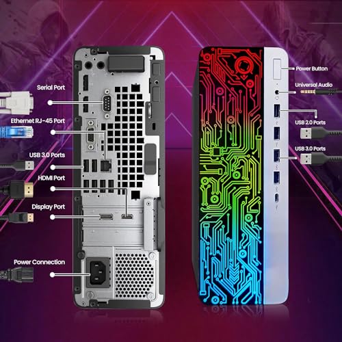 HP ProDesk Desktop RGB Computer PC - Quad-Core Intel i5-6th Gen