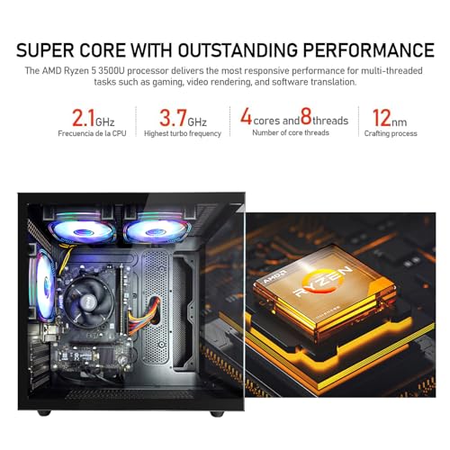 Suevery Gaming PC Ryzen5 16GB 512GB Windows 11
