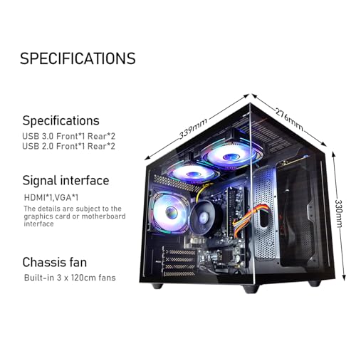 Suevery Gaming PC Ryzen5 16GB 512GB Windows 11