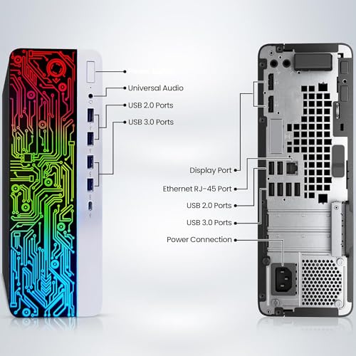 HP ProDesk RGB Desktop PC with Dual Monitors