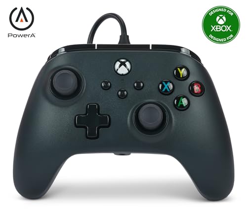 Black PowerA Wired Xbox Series X|S Gamepad Controller
