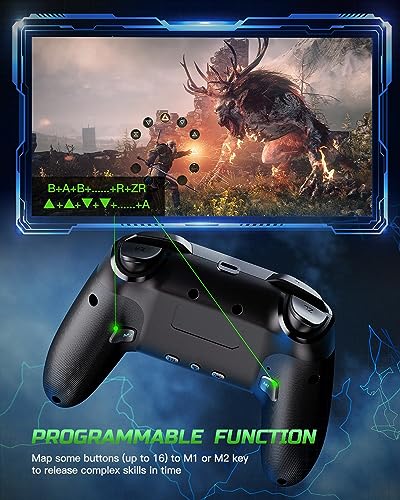 RGB Wireless Switch Pro Controller for Switch/Switch Lite/Windows/iOS/Android