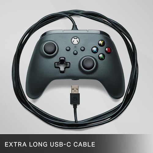 Black PowerA Wired Xbox Series X|S Gamepad Controller