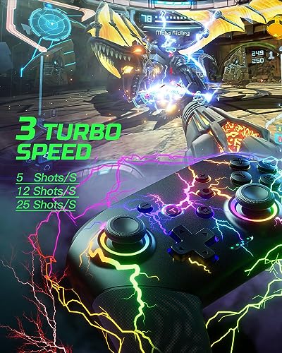 RGB Wireless Switch Pro Controller for Switch/Switch Lite/Windows/iOS/Android