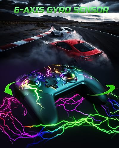 RGB Wireless Switch Pro Controller for Switch/Switch Lite/Windows/iOS/Android