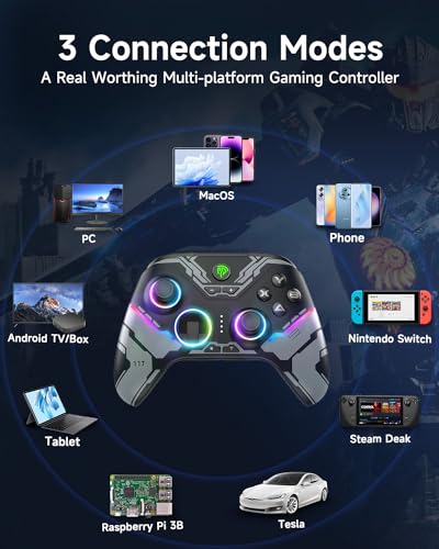 Enhanced Wireless Bluetooth Controller for PC, Android, Steam