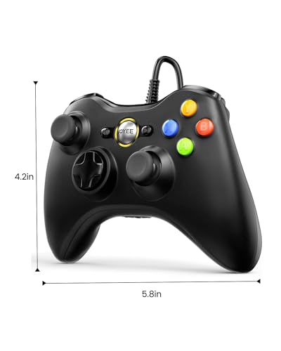 Enhanced Black Wired PC Controller for Xbox 360 & Windows