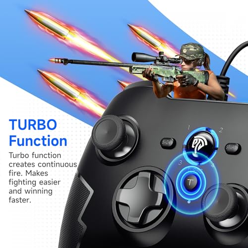 EasySMX Wired Gaming Joystick Controller for PC/PS3/Android (Black)
