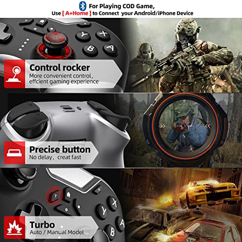 Pro Wireless Bluetooth Game Controller with Phone Clip