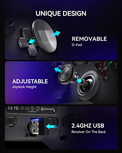 DOYOKY Wireless Bluetooth Game Controller with LED Backlight