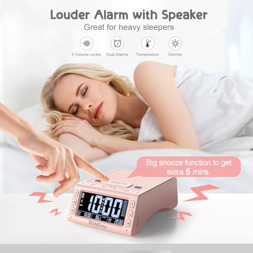 TechGlow Foldable Cellphone Stand with Bluetooth Speaker - Pink