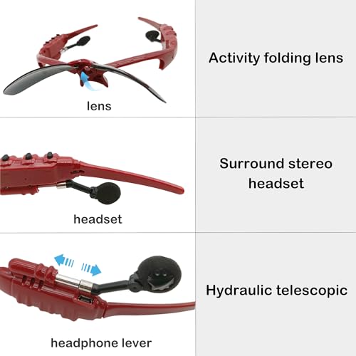 KONLEYA Bluetooth Sunglasses with Music Headset & Polarized Lenses