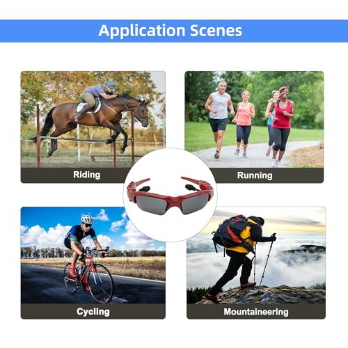 KONLEYA Bluetooth Sunglasses with Music Headset & Polarized Lenses