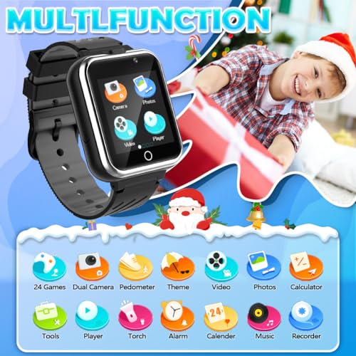 Kids Smart Watch with Dual Camera, Games & Music