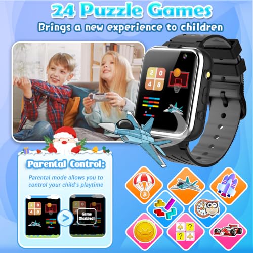 Kids Smart Watch with Dual Camera, Games & Music