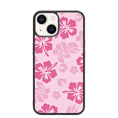iPhone 13 Pink Hibiscus Phone Case - Shockproof Flower Pattern