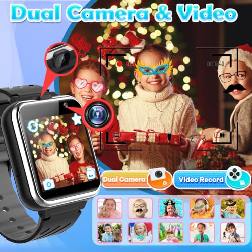 Kids Smart Watch with Dual Camera, Games & Music